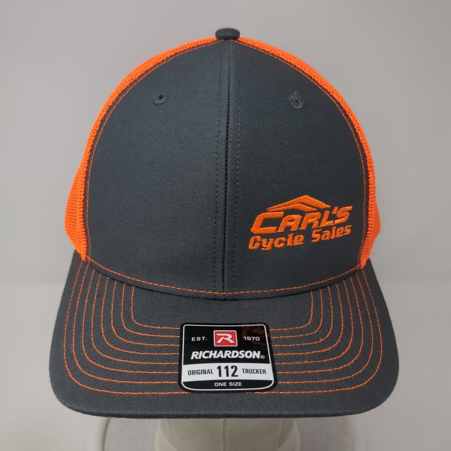 Carl's Cycle Sales Snapback Mesh Back Trucker Hat Multi One Size Adjustable