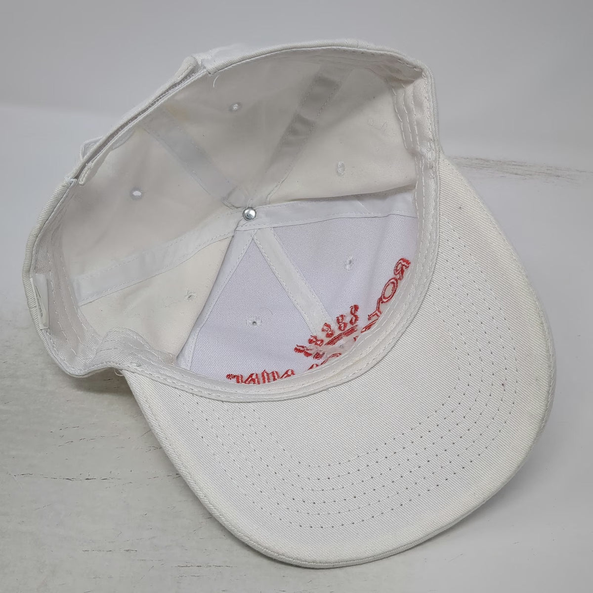 Royal Canin Baseball Cap White Red One Size Adjustable Embroidered Logo Hat