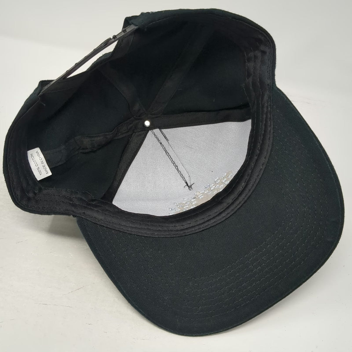 Trulieve 710 Black 5 Panel One Size Snapback Cotton Hat Embroidered Mandala Logo