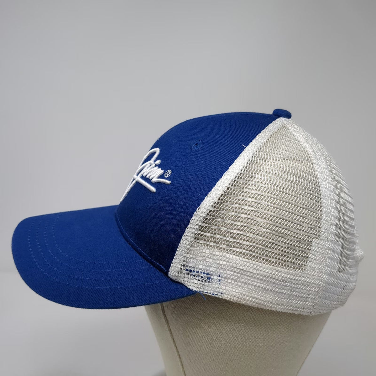 Maui Jim Trucker Hat Blue One Size Hawaii Islands Logo Mesh Back Snapback