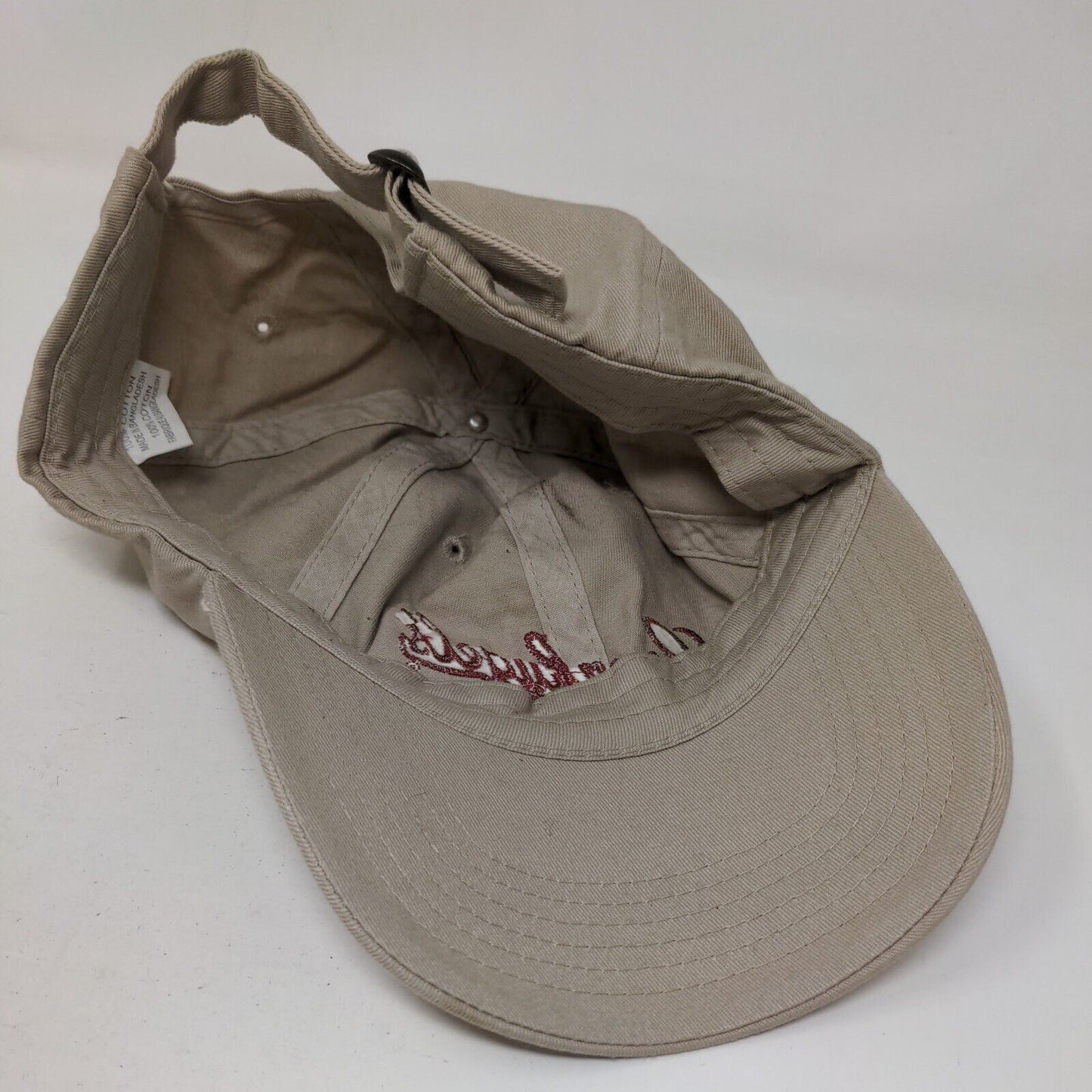 Leinenkugel's Slideback Hat Tan One Size Embroidered Adjustable 6 Panel