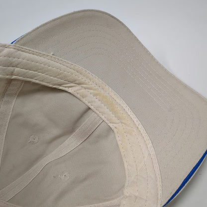 HDS Headwear Erie Insurance Baseball Cap Beige Blue One Size Strapback Logo Hat