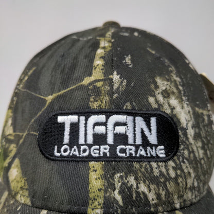 Mossy Oak Men's Fitted Camo Hat Size L-XL Embroidered Tiffin Loader Crane Logo