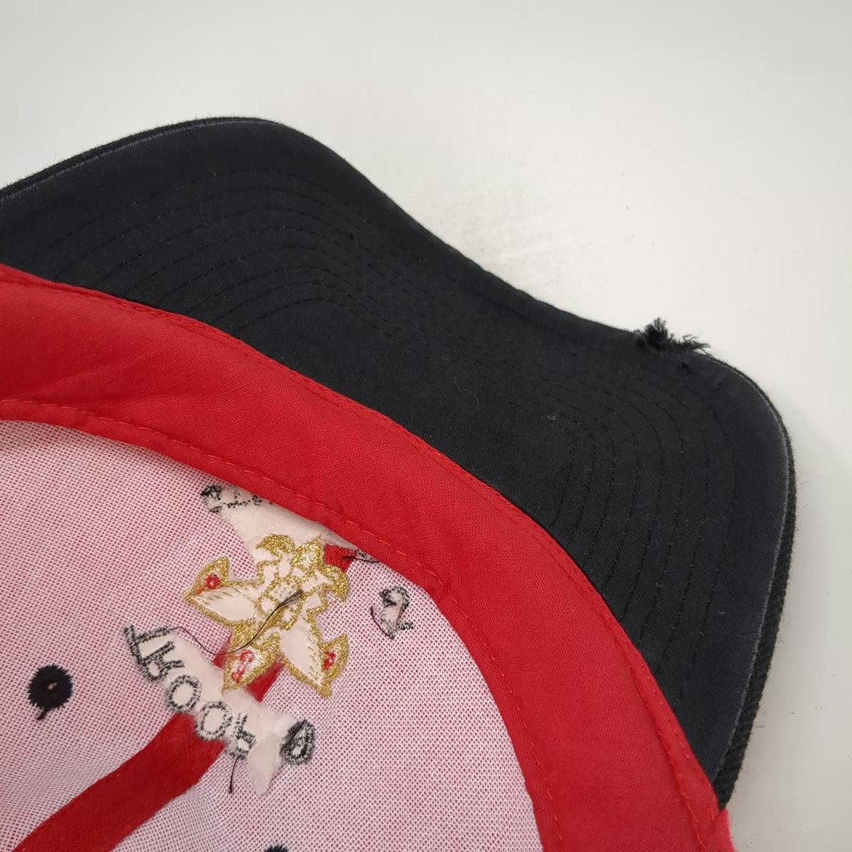 Red Baseball Cap OSFM Boy Scouts Troop 9 Stamford CT Strapback Logo Black Hat
