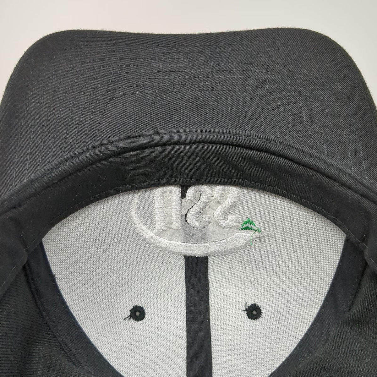 Yupoong Snapback Hat Black One Size USS Easy Safe Clean Logo Structured 6 Panel