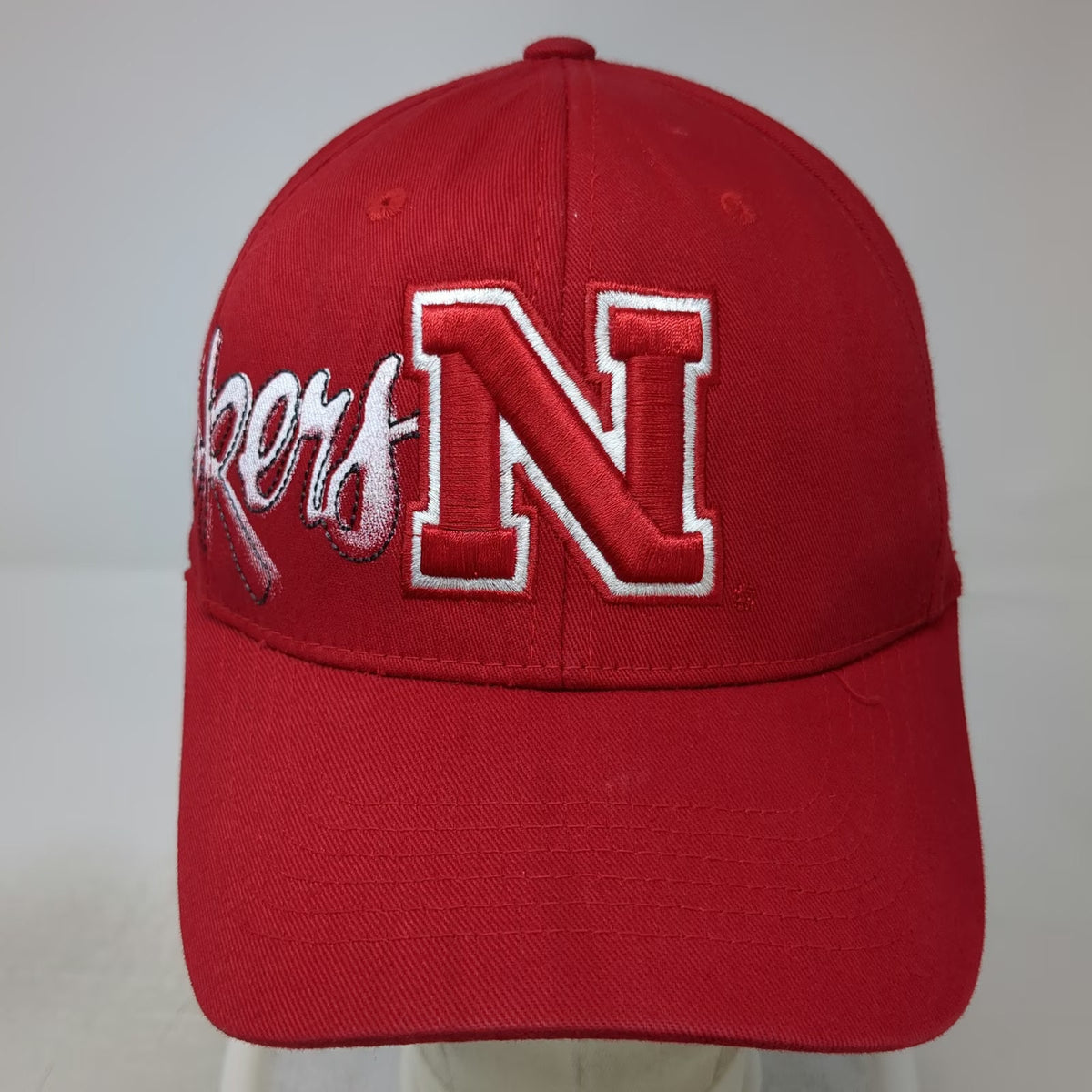 Nebraska Huskers NCAA Top of the World Red One Size Cap Stretch Fit Script Hat