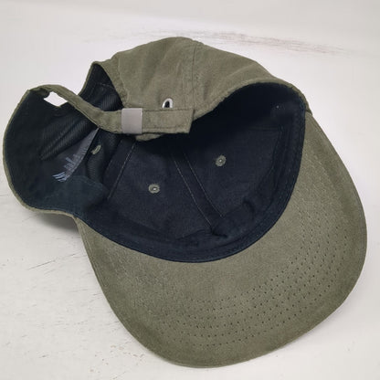 H&M Baseball Cap Green One Size Faux Suede Solid Blank Hat Polyester Slideback