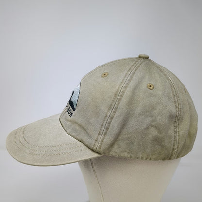 Adams Baseball Cap Beige One Size NH Audubon Volunteer Loon Bird Strapback Hat