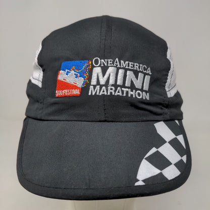 One America Indy 500 Festival Mini Marathon Hat Black White Embroidered Logo