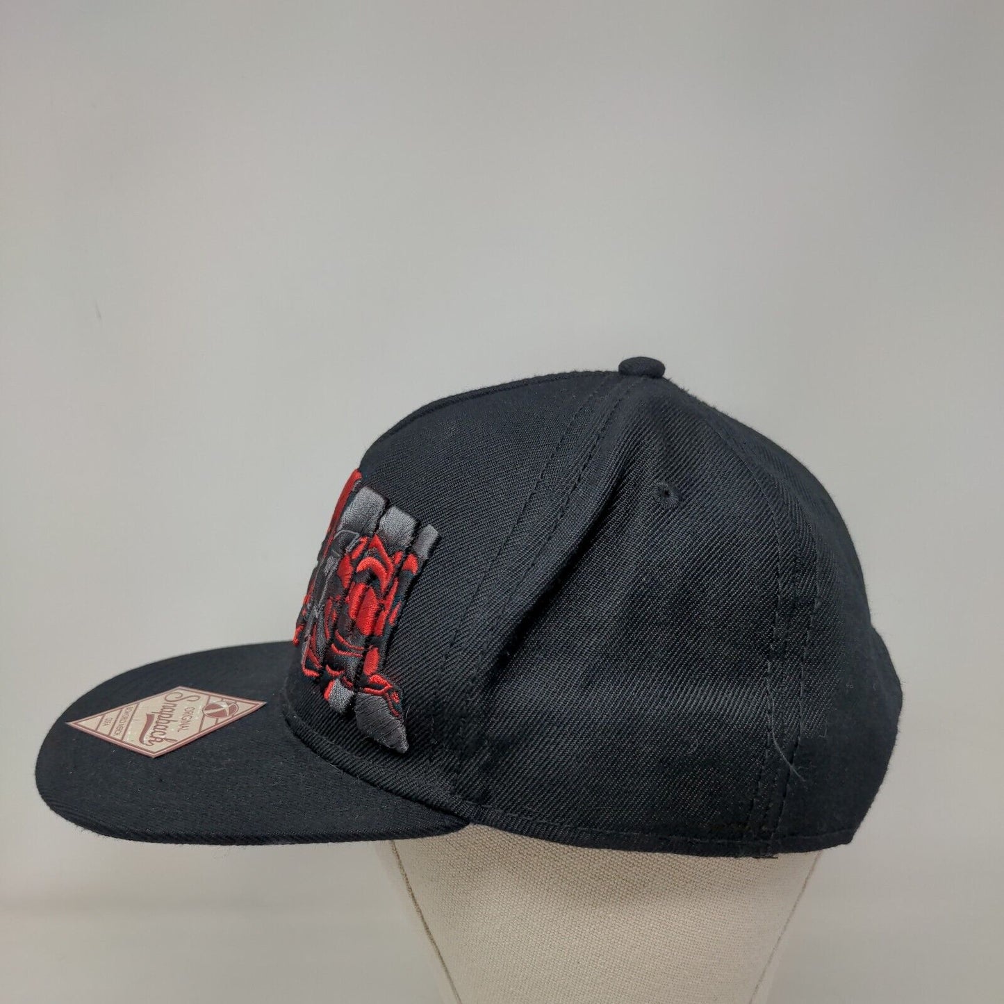 Deadpool Snapback Hat Black OSFM Adjustable Embroidered 6 Panel Marvel