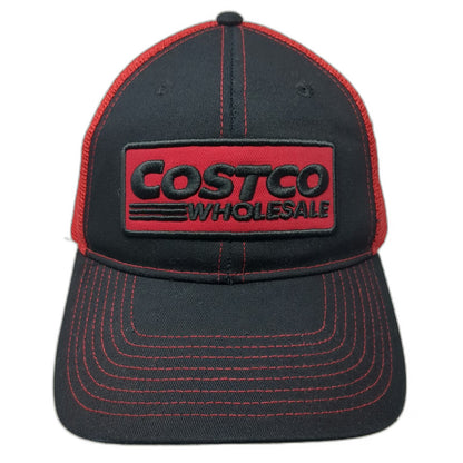 BAMKO Costco Wholesale Baseball Cap Black Red One Size Mesh Back Snapback Hat