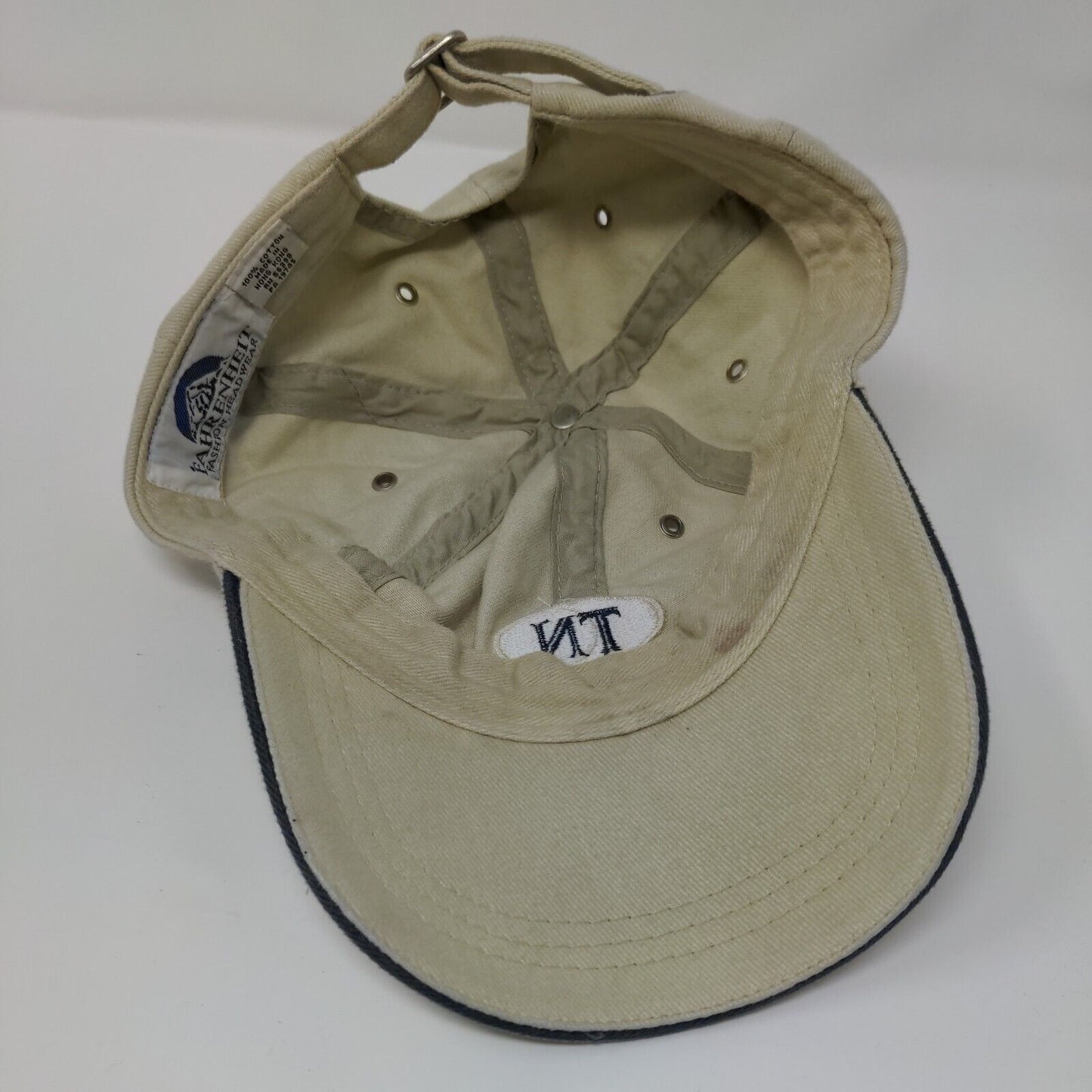 TN Tennessee Slideback Hat Yellow OSFA Embroidered Solid Fahrenheit