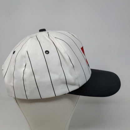 PSC Archery Men's Snapback Hat White Striped Adjustable Embroidered Logo