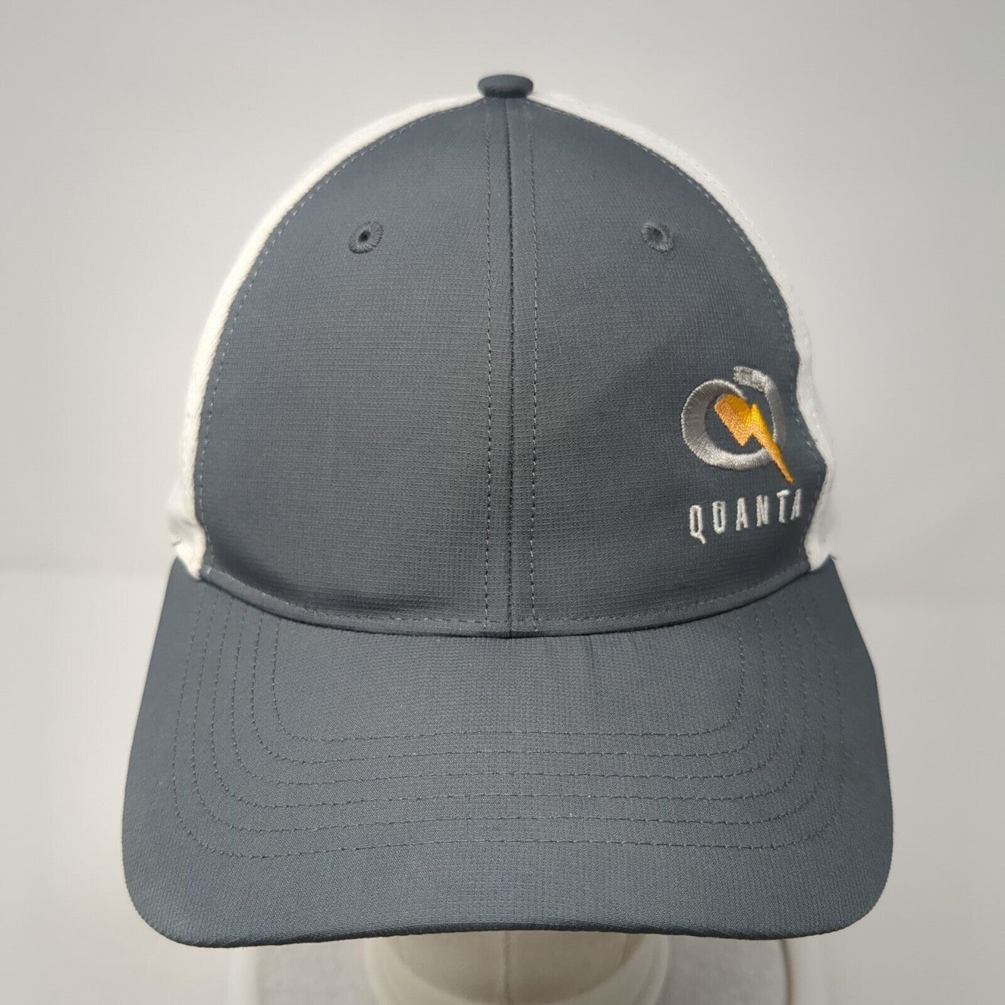 Quanta Strapback Hat Gray M/L Adjustable Embroidered Breathable Richardson
