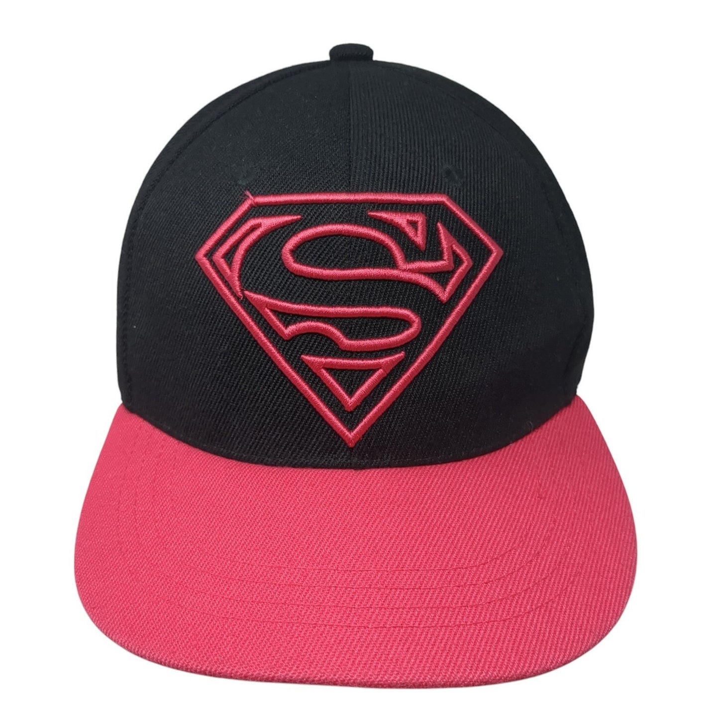 Superman Snapback Hat Multicolor One Size Adjustable Embroidered Six Flags