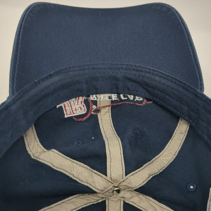 JR Race Car Strapback Hat Blue One Size Adjustable Embroidered 6 Panel