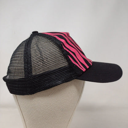 Zebra Stripes Snapback Mesh Back Trucker Hat Multi One Size Adjustable
