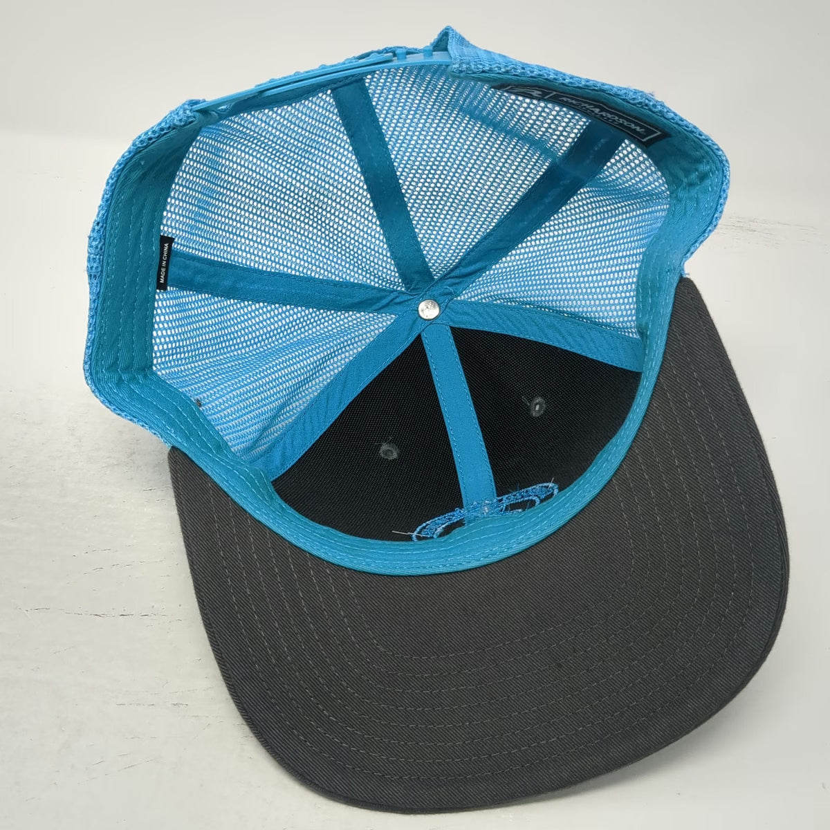 Richardson Trucker Hat Black Blue One Size Sandy McLeod Spurs Spikes Mesh Hat