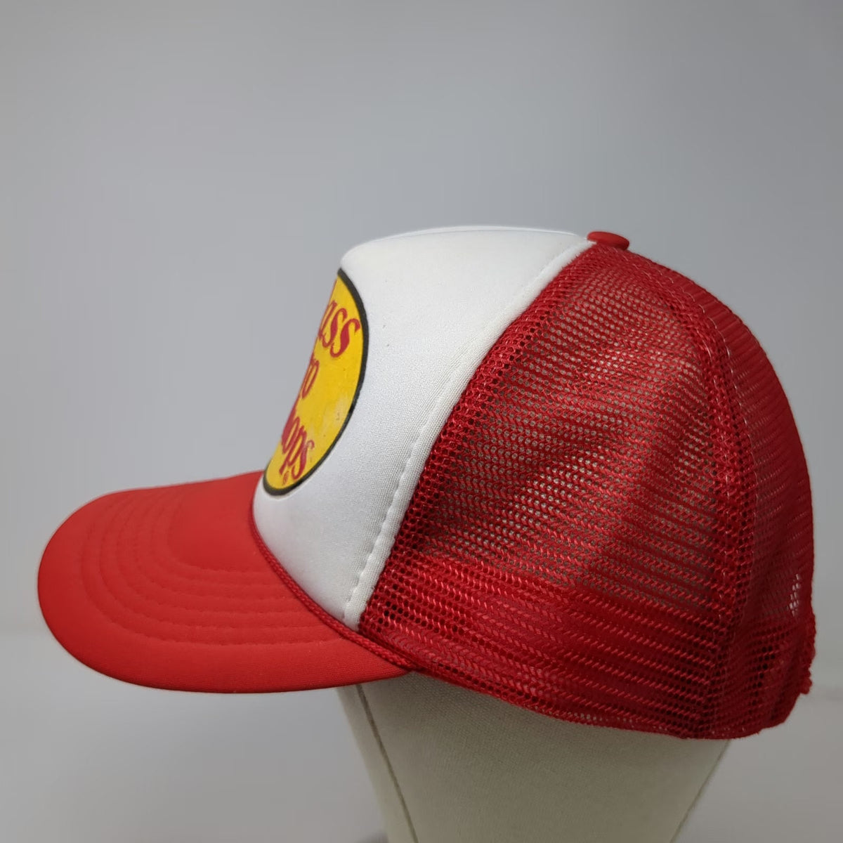 Bass Pro Shops Trucker Hat Red One Size Mesh Back Fishing Bass Logo