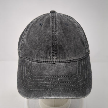 Unbranded Slideback Hat Solid Black Gray One Size Adjustable Vent Holes