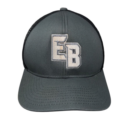 EB Snapback Trucker Hat Gray One Size Adjustable Mesh Back Pacific Headwear