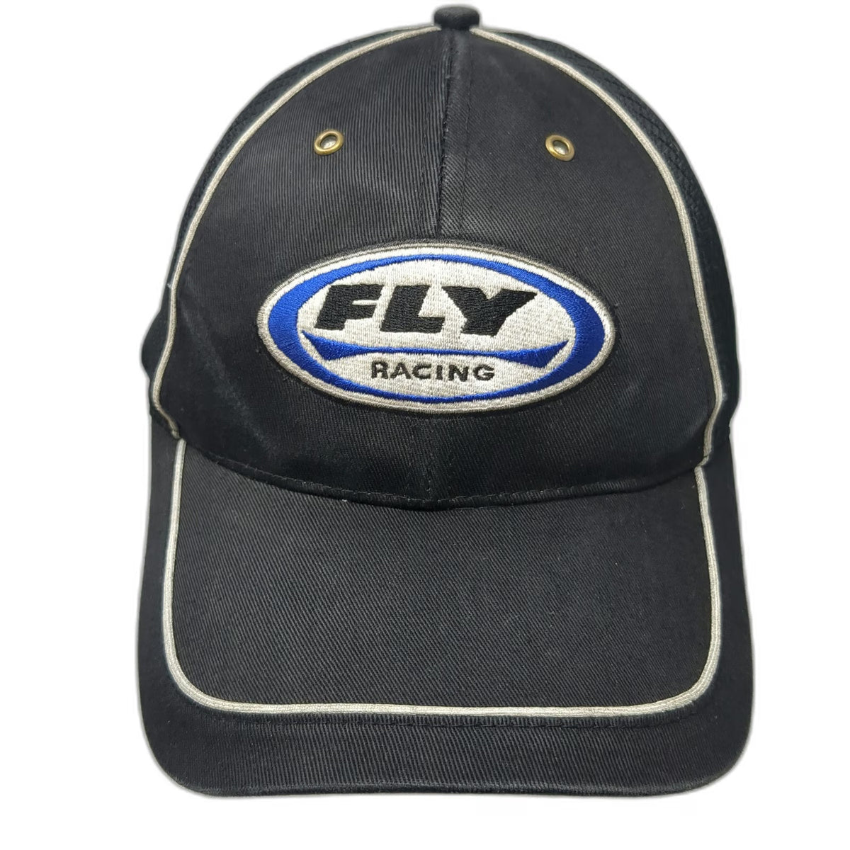 Fly Racing Baseball Cap Black Blue White One Size Strapback Mesh Performance Hat