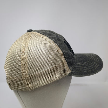MAX Trucker Hat Gray One Size Melton Truck Lines American Flag Mesh Snapback Hat