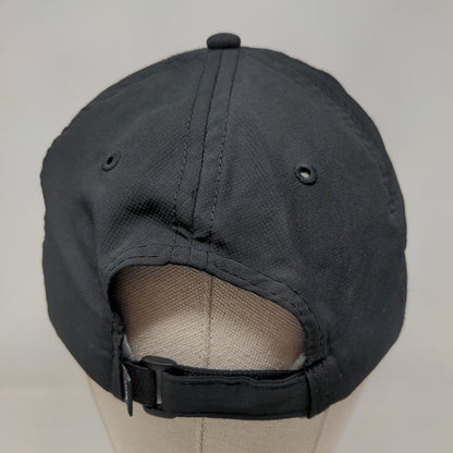 Imperial Strapback Hat Black OSFA Embroidered Logo Adjustable 6 Panel