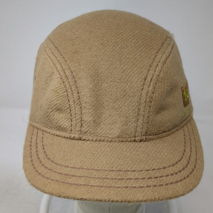 Pistil Army Cap Brown One Size Wool Blend Tree Logo Slideback Owl Lining Hat