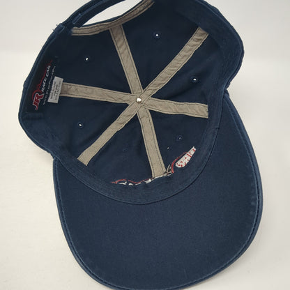 JR Race Car Strapback Hat Blue One Size Adjustable Embroidered 6 Panel