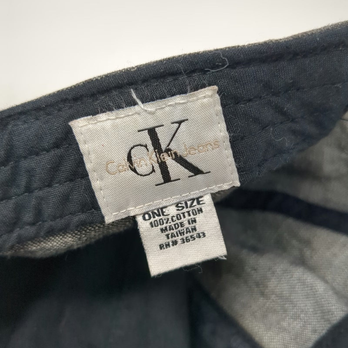 Calvin Klein Jeans Baseball Cap Gray One Size Slideback Denim Embroidered Hat