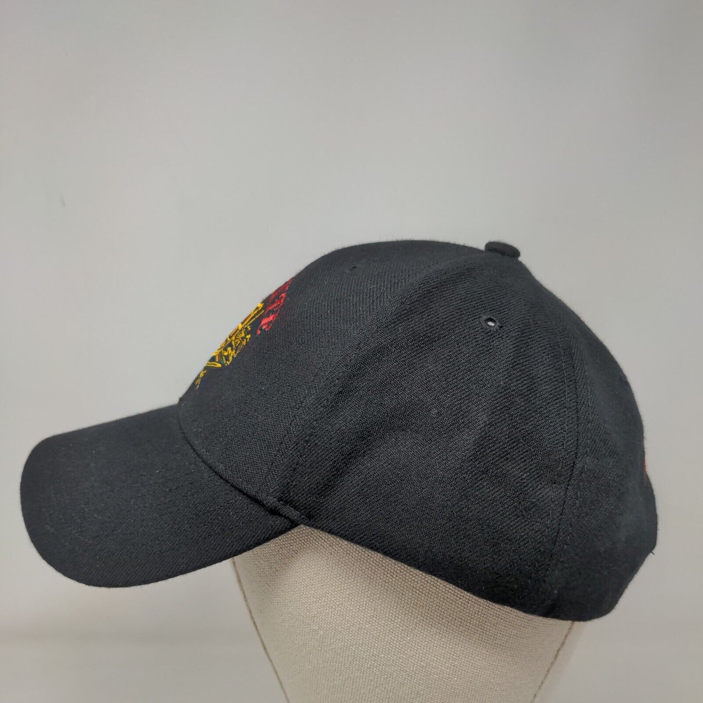 A-Fuente Strapback Hat Black One Size Adjustable Embroidered Vented Holes