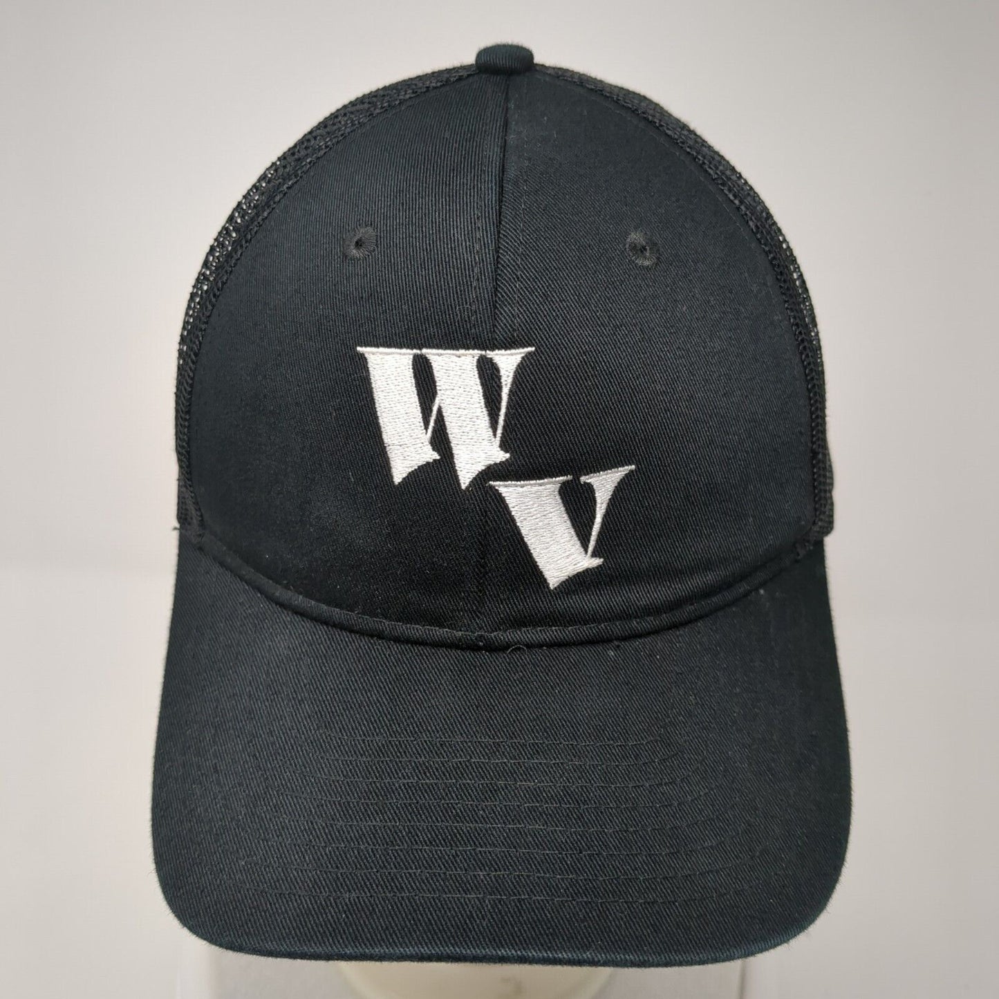WV Mesh Back Trucker Hat Black One Size Embroidered Port Authority