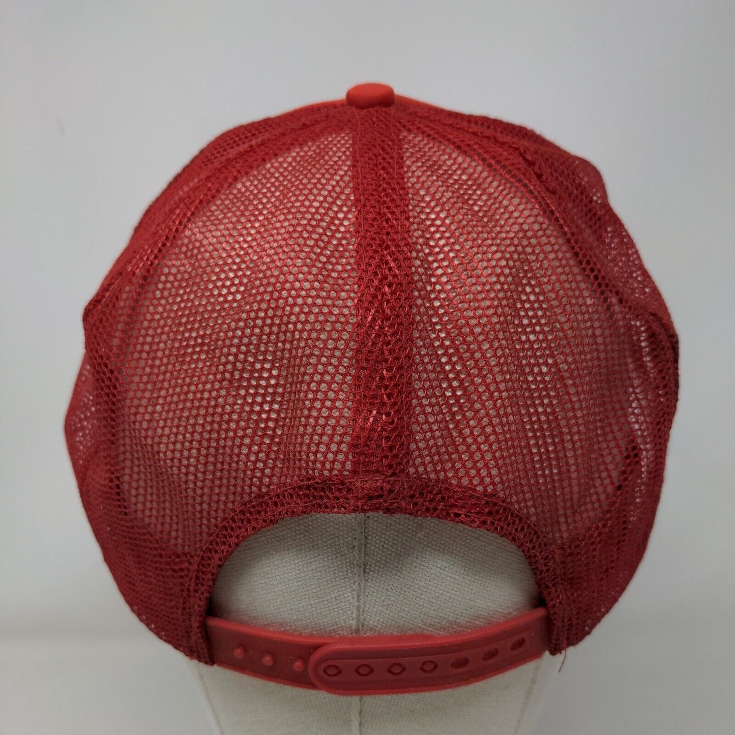 Adonna Brick Supply Co Inc. Snapback Trucker Hat Red OSFA Mesh Back Rope 6 Panel