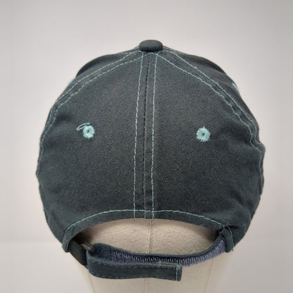 Cabela's Strapback Hat Blue One Size Adjustable Embroidered Distressed 6 Panel