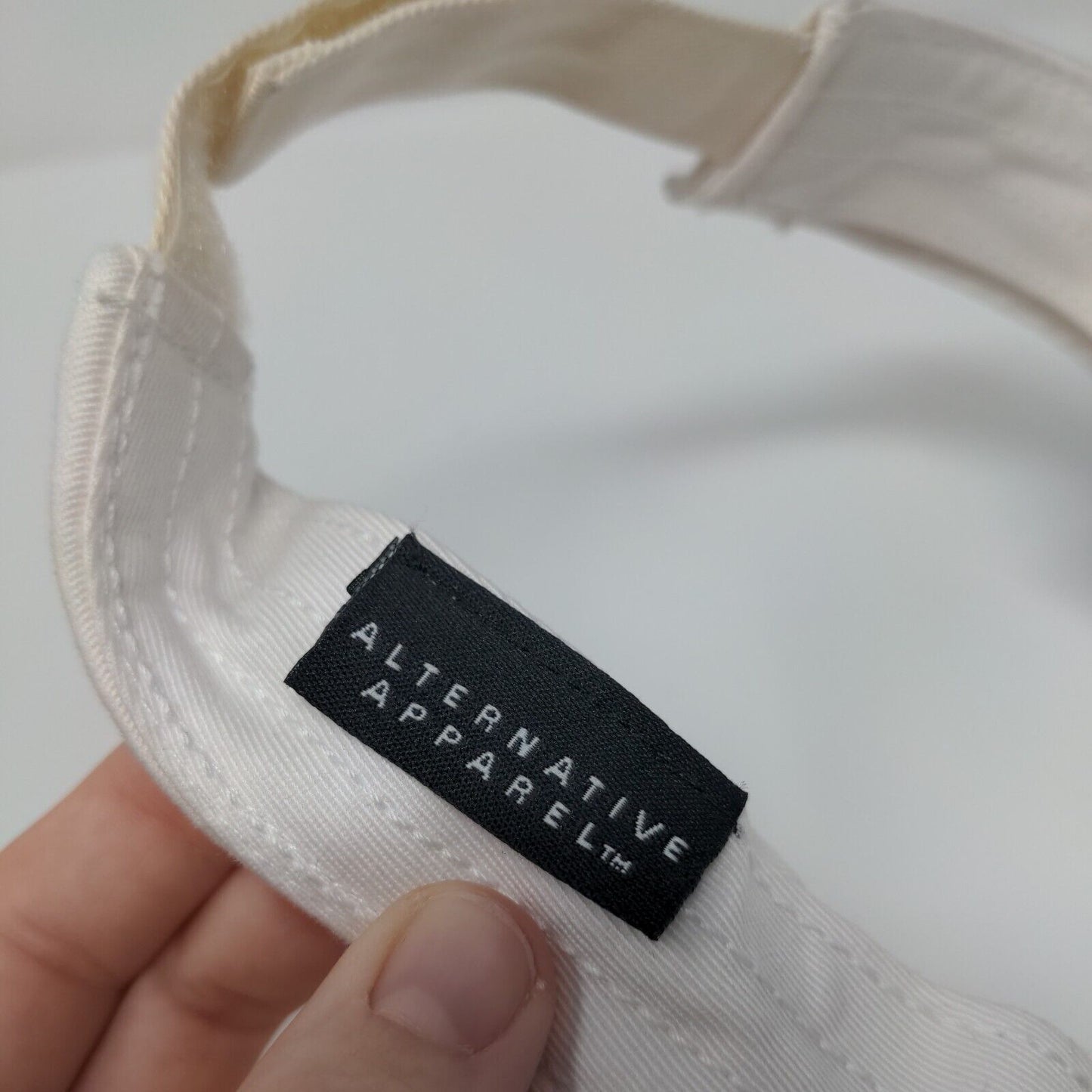 Olivia Strapback Visor Hat White One Size Embroidered Alternative