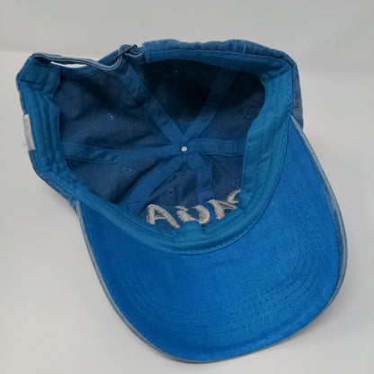 PAGA Slideback Hat Blue One Size Adjustable Embroidered Vented Holes 6 Panel