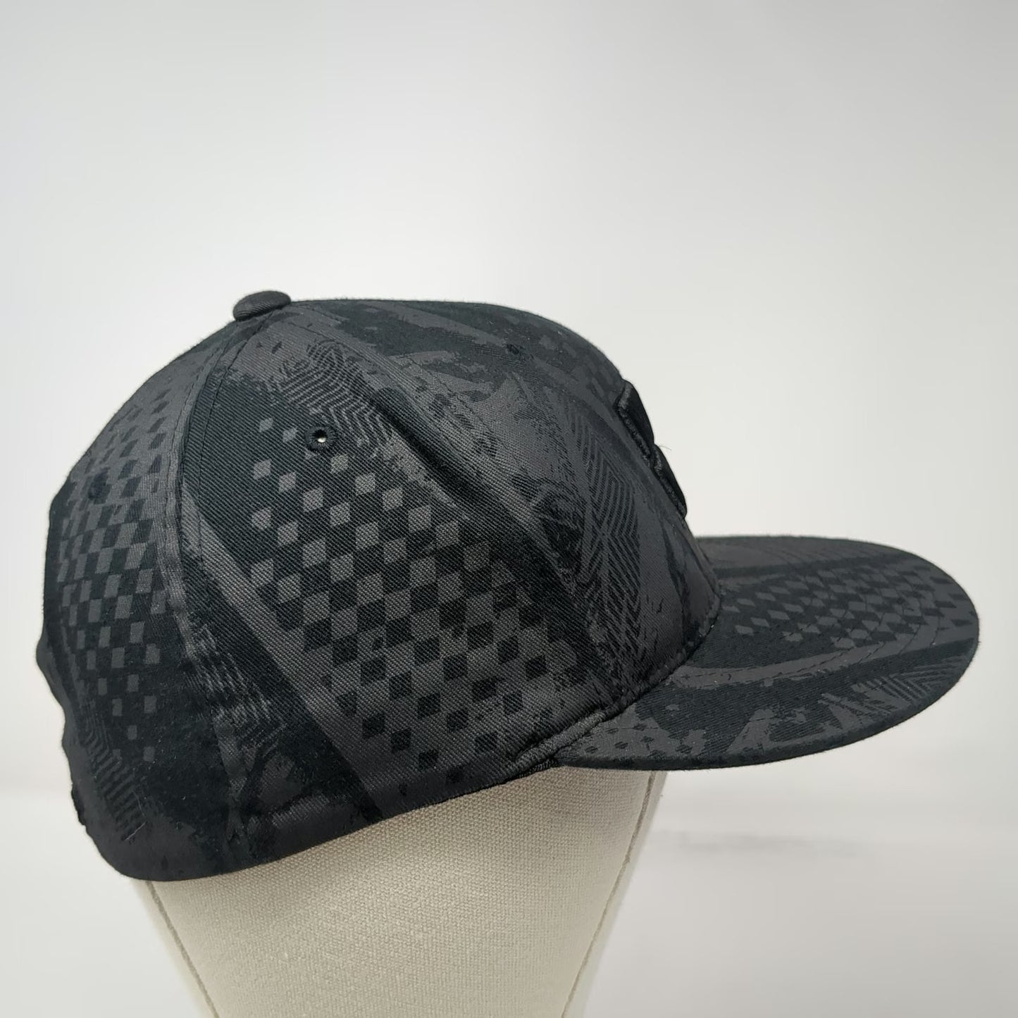 Flexfit Baseball Cap Gray M Dew Tour Allover Print Graphic Logo Fitted Hat Sport