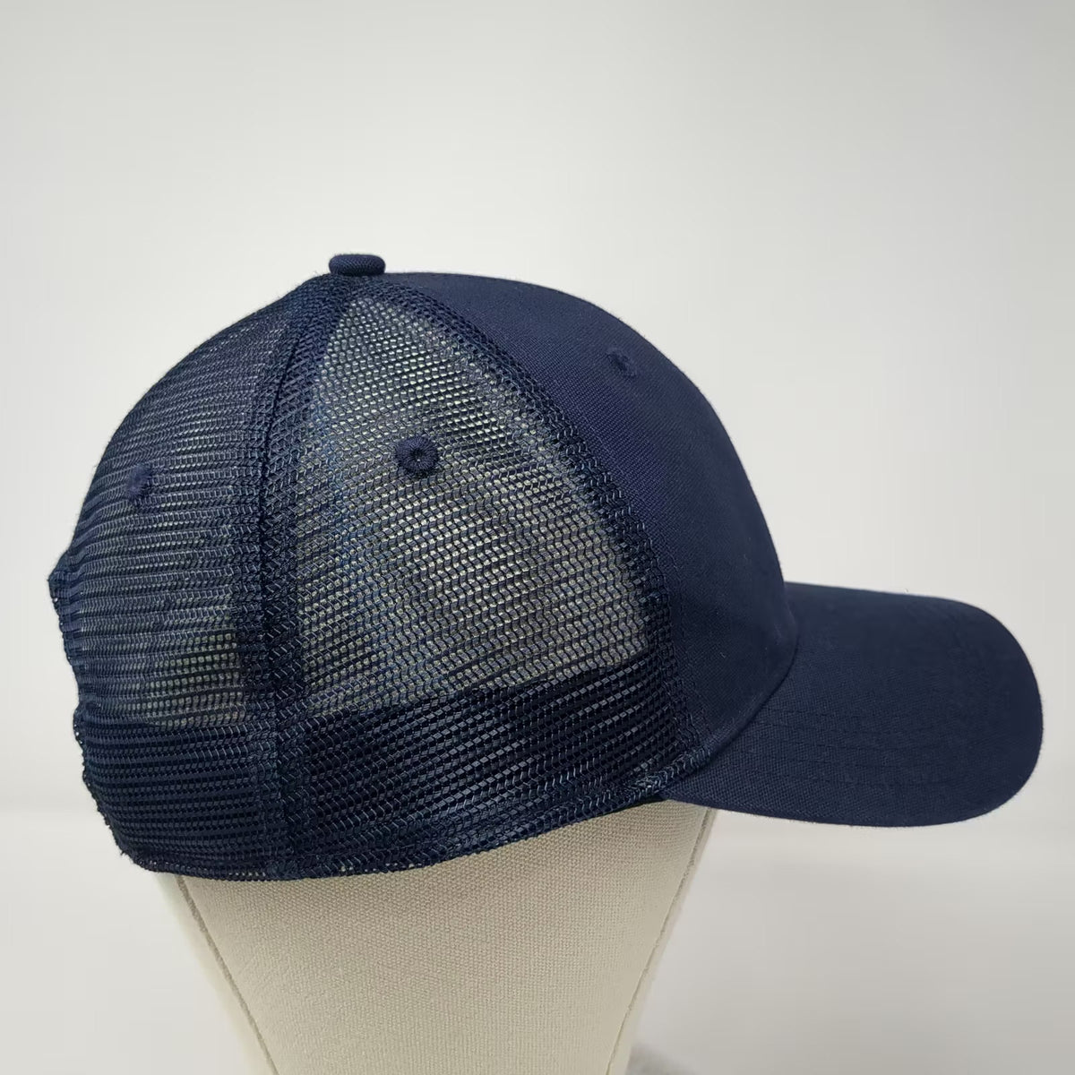 Carhartt Blue OS Trucker Hat Embroidered Logo Snapback Mesh Back Adjustable