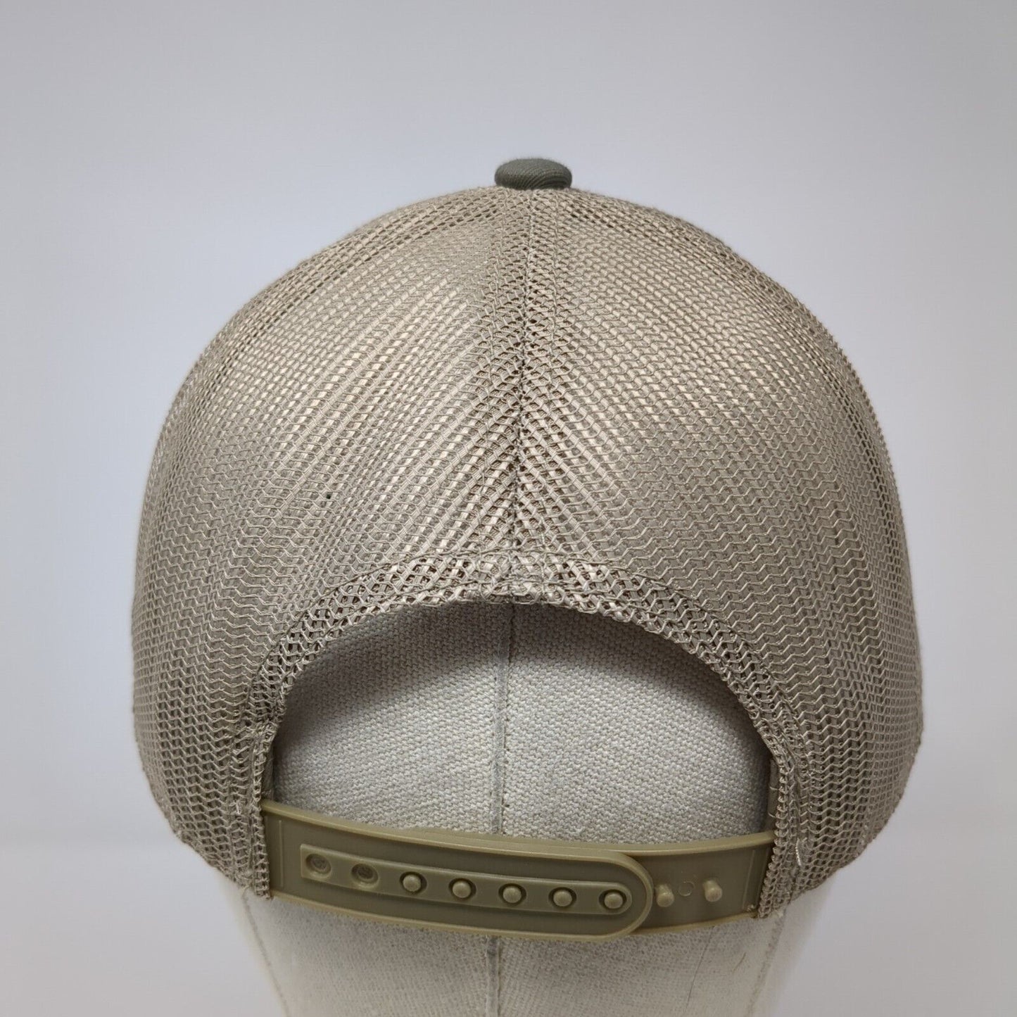 RAM Snapback Trucker Hat Brown One Size Adjustable Embroidered Mesh Back 6 Panel