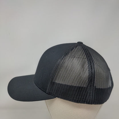 Richardson Snapback Mesh Back Trucker Hat Black One Size Solid Blank
