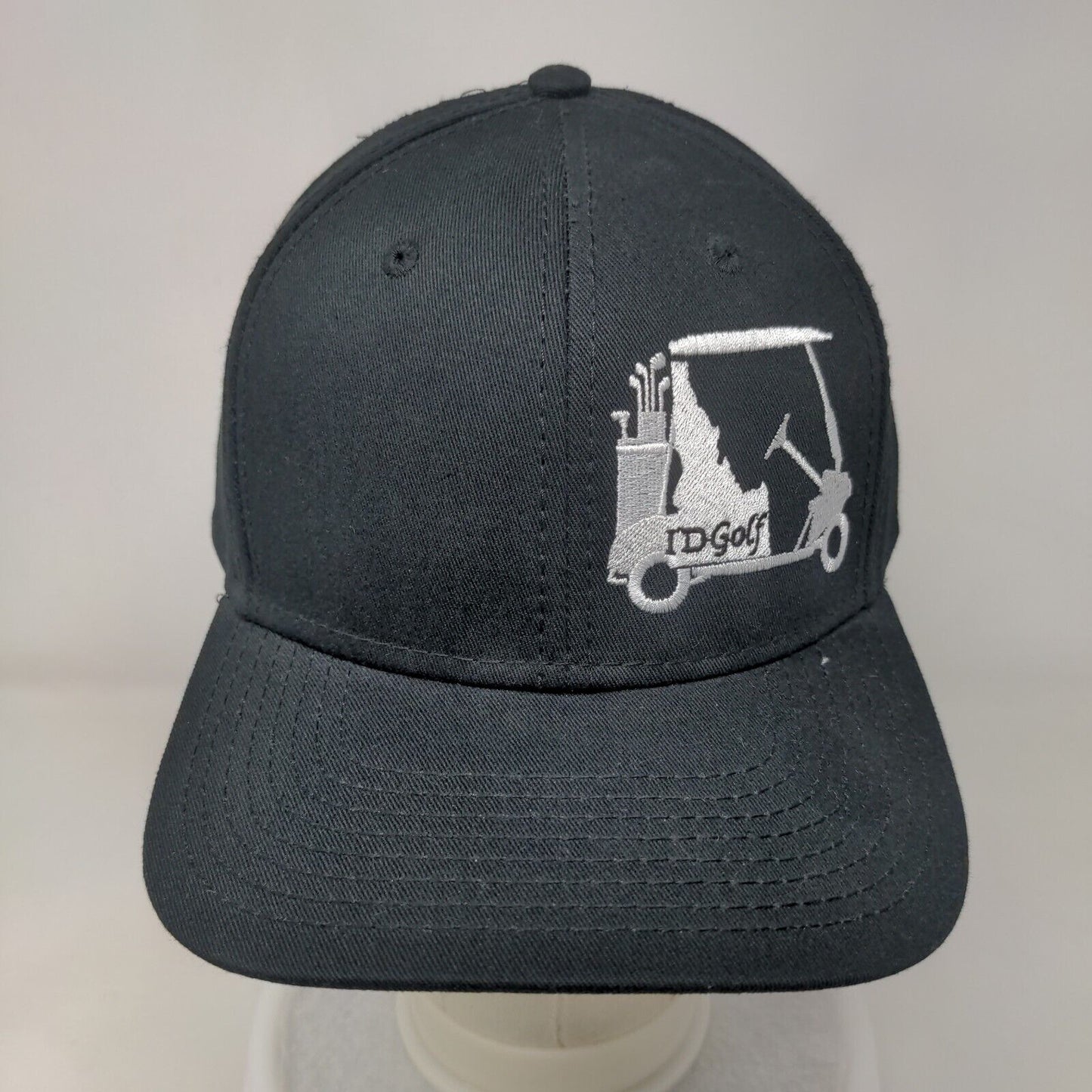 I'D Golf Snapback Hat Black OSFM Adjustable Embroidered 6 Panel Otto