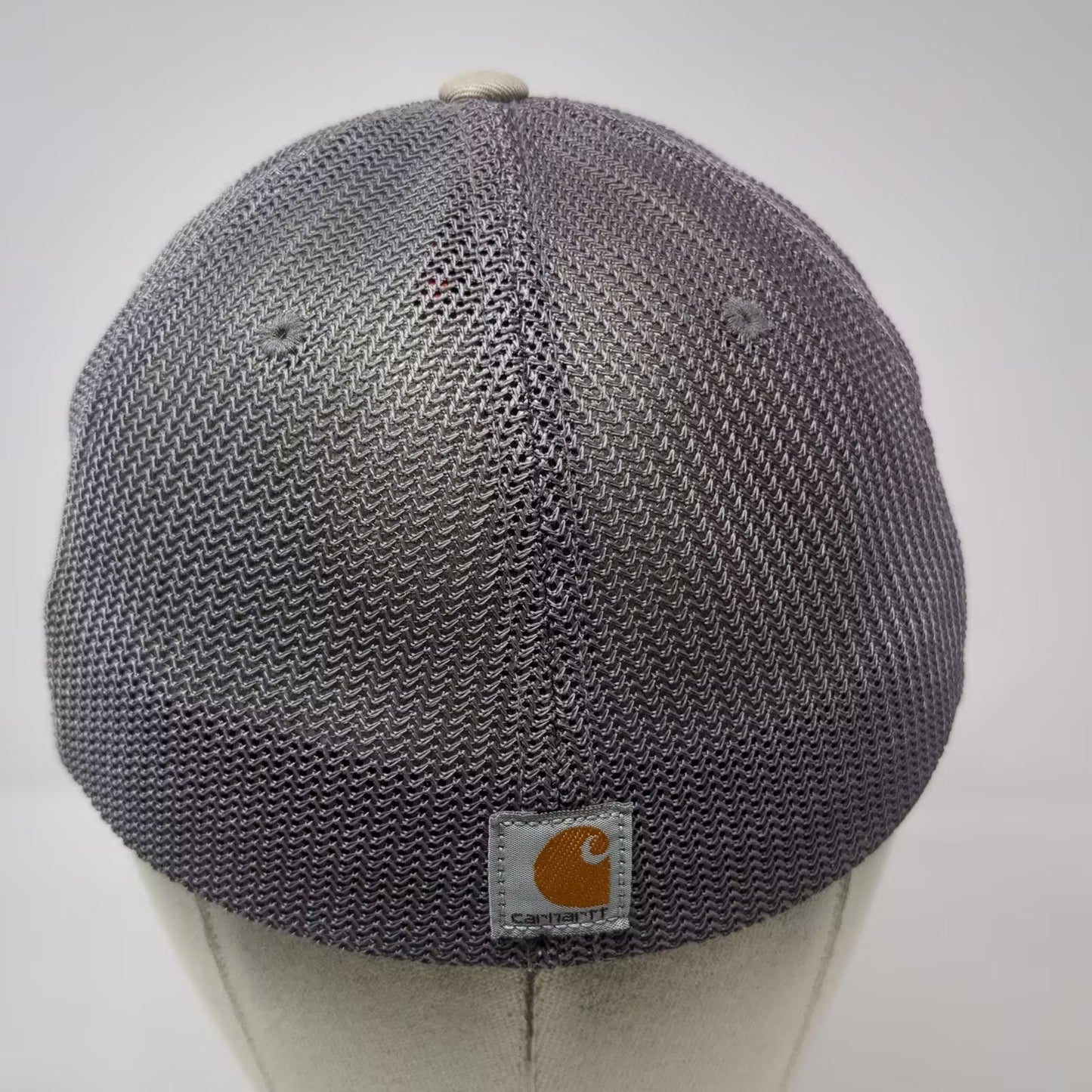Carhartt Baseball Cap Gray One Size Mesh Back Embroidered Logo Workwear Hat