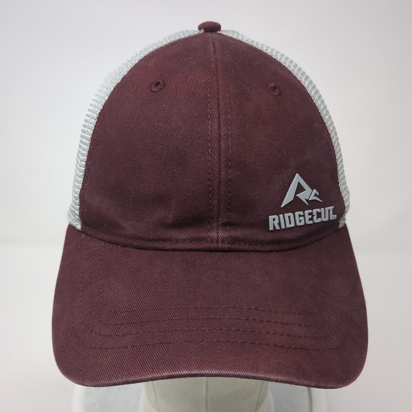 Ridgecut Snapback Trucker Hat Red One Size Adjustable Embroidered Mesh Back