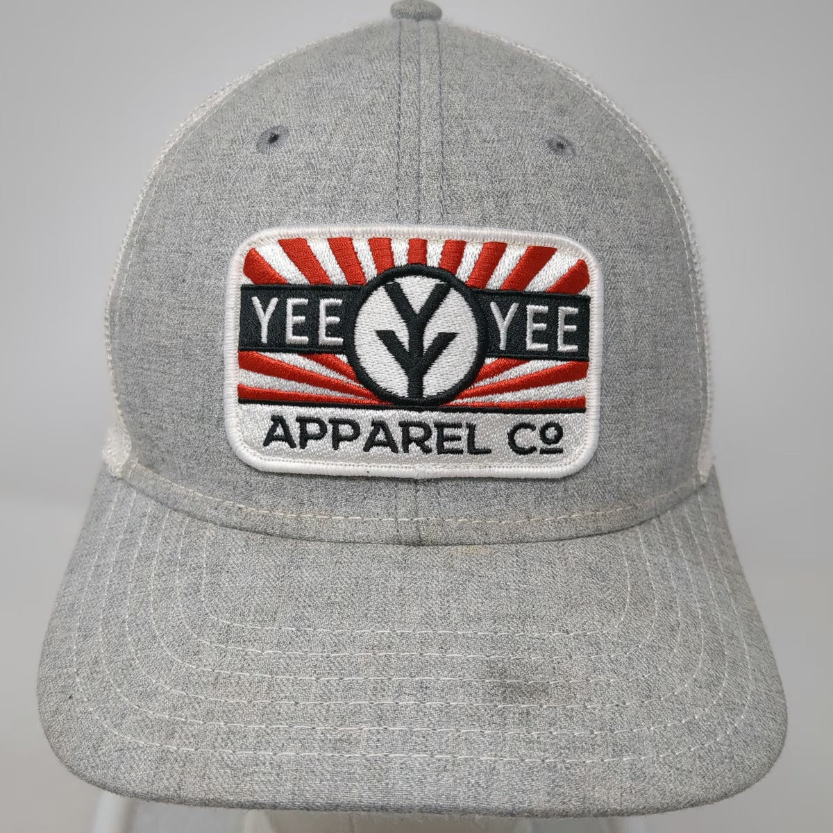 Yee Yee Apparel Co Trucker Hat Gray One Size Mesh Snapback Logo Patch