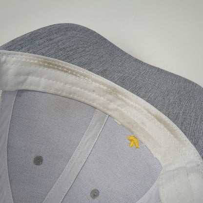 Ivory Headwear Simplot Gray White Yellow Trucker Hat One Size Mesh Snapback Cap