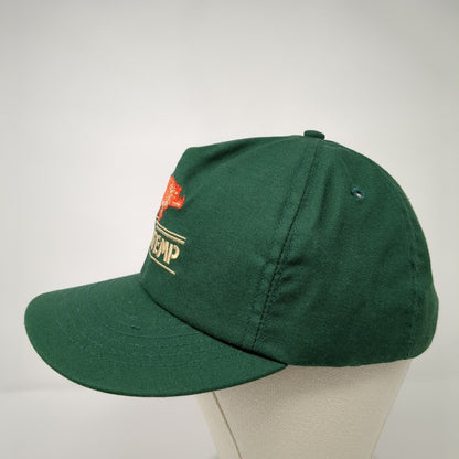 Duratemp Slideback Hat Green OSFA Adjustable Embroidered Leather Strap