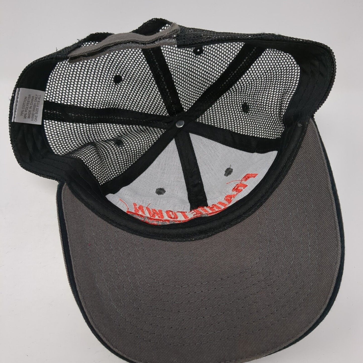 Prairietown Feed Service Strapback Trucker Hat Brown One Size Mesh Back