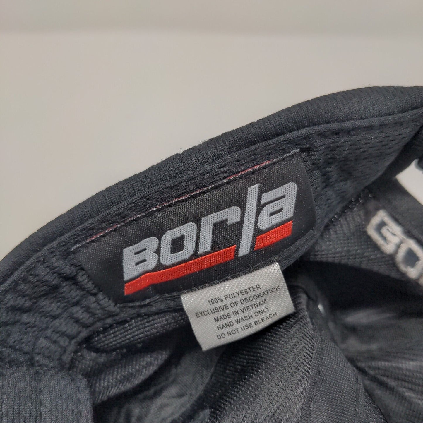 Borja Strapback Hat Black OSFA Adjustable Embroidered 6 Panel Polyester