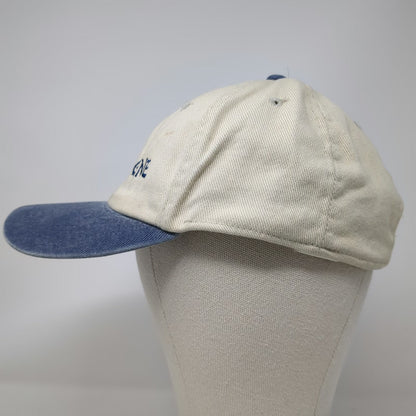 Mega NEC Just Imagine Hat Baseball Cap Beige Blue One Size Slideback Promo Logo